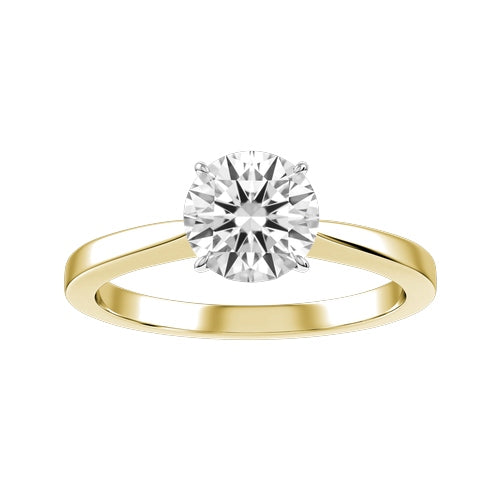 Round Lab-grown Diamond Bridal Ring — down