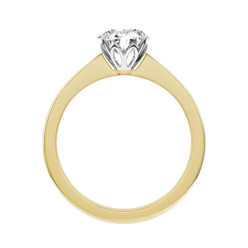 Round Lab-grown Diamond Bridal Ring — front