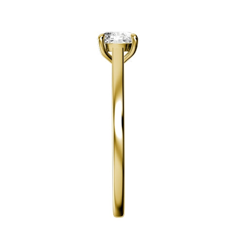 Round Lab-grown Diamond Bridal Ring — side