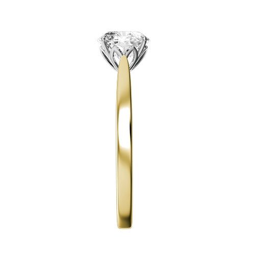 Round Lab-grown Diamond Bridal Ring — side