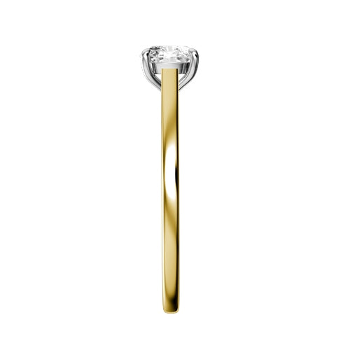 Round Lab-grown Diamond Bridal Ring — side