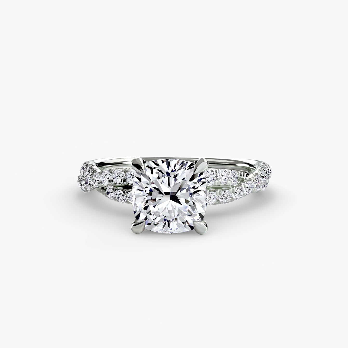 Pierścionek zaręczynowy The Twisted Pavé Solitaire - oprawa
