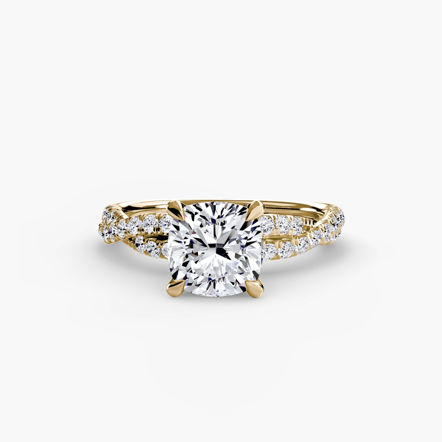Pierścionek zaręczynowy The Twisted Pavé Solitaire - oprawa