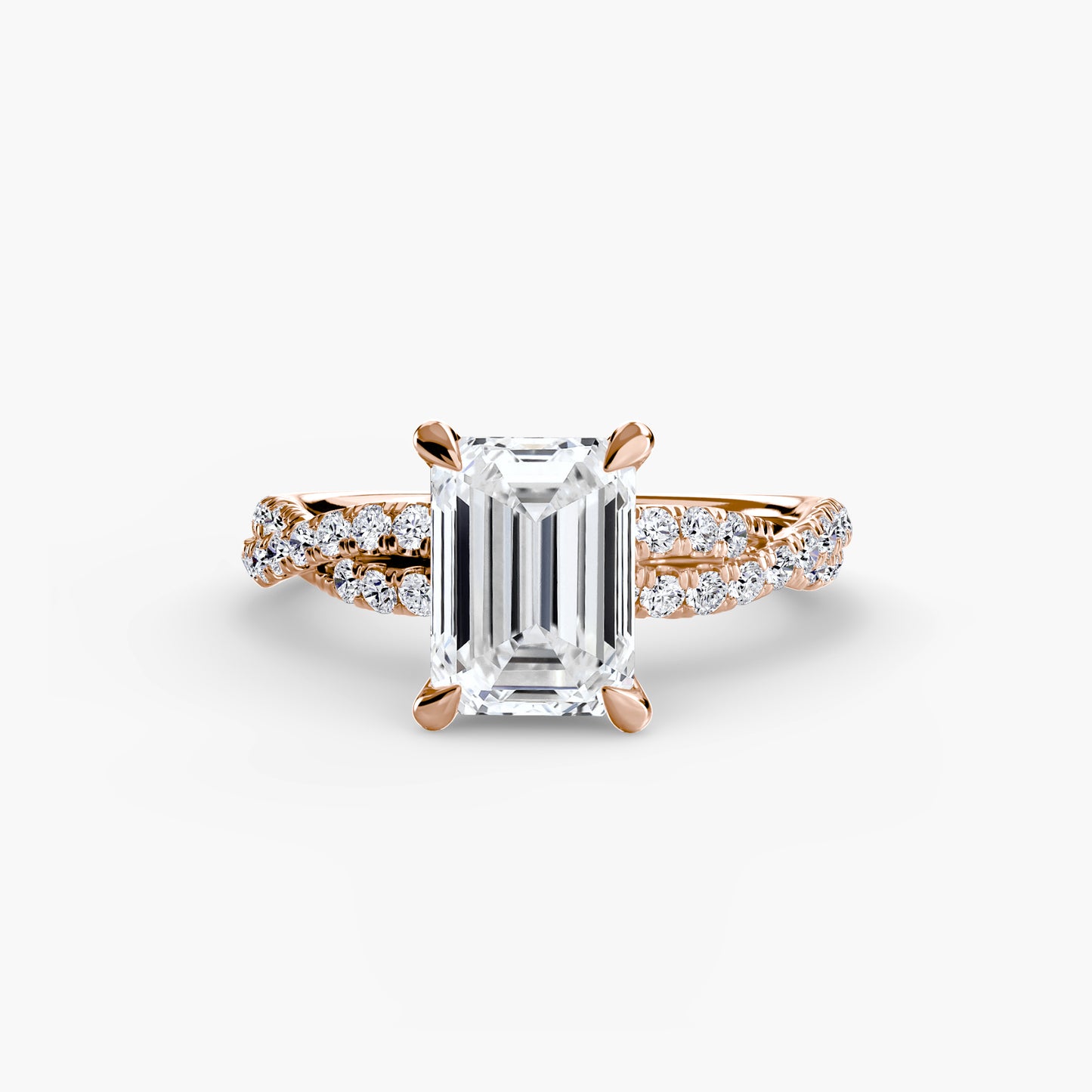 Pierścionek zaręczynowy The Twisted Pavé Solitaire - oprawa