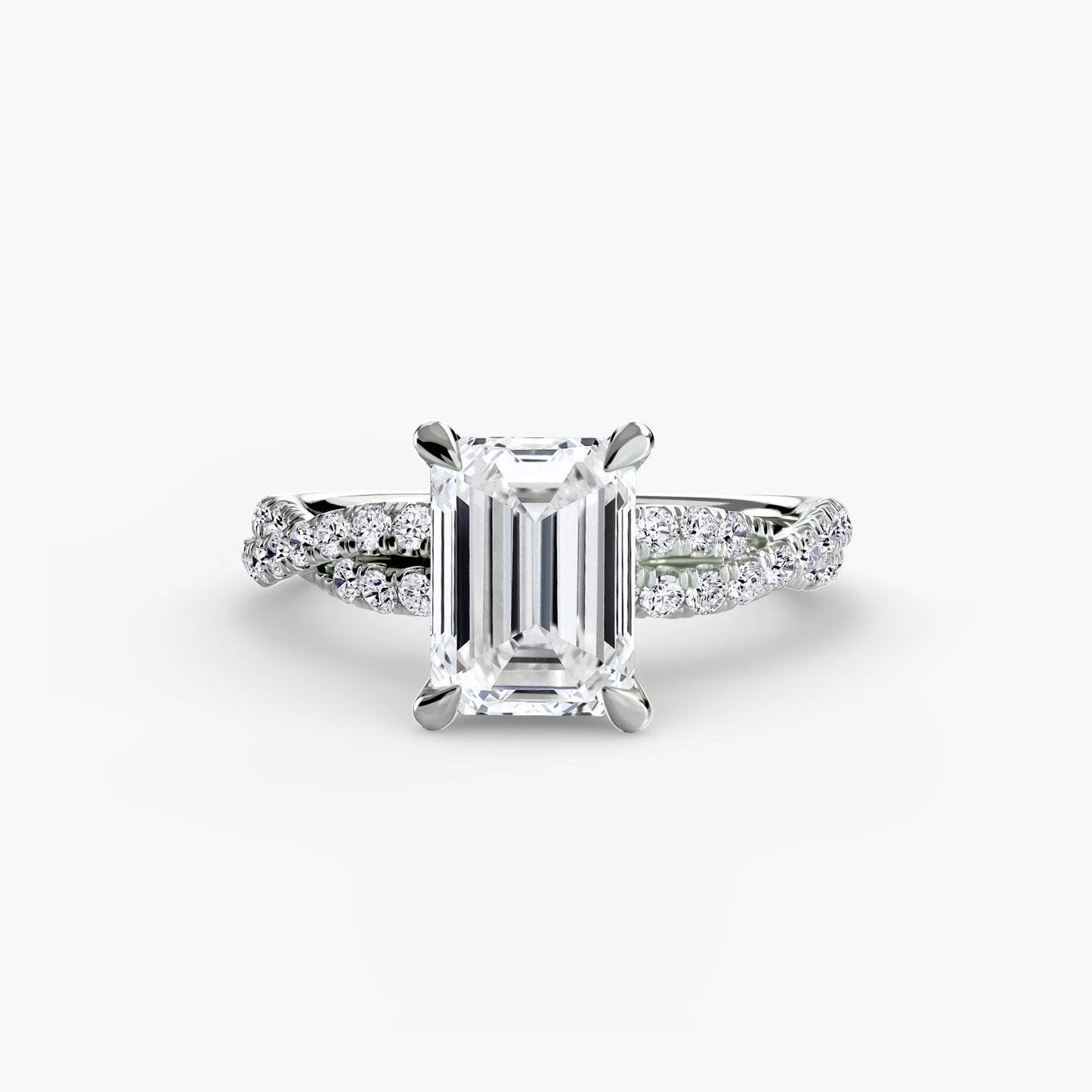 Pierścionek zaręczynowy The Twisted Pavé Solitaire - oprawa