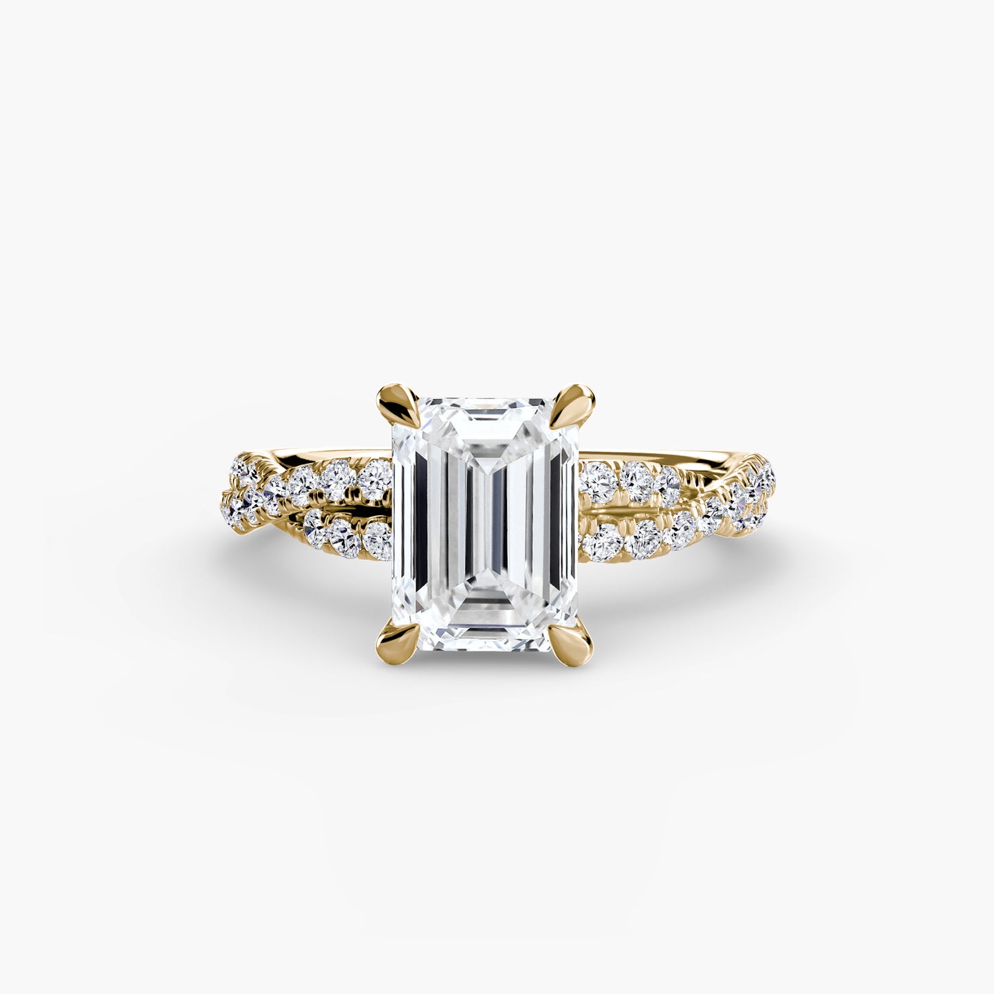 Pierścionek zaręczynowy The Twisted Pavé Solitaire - oprawa