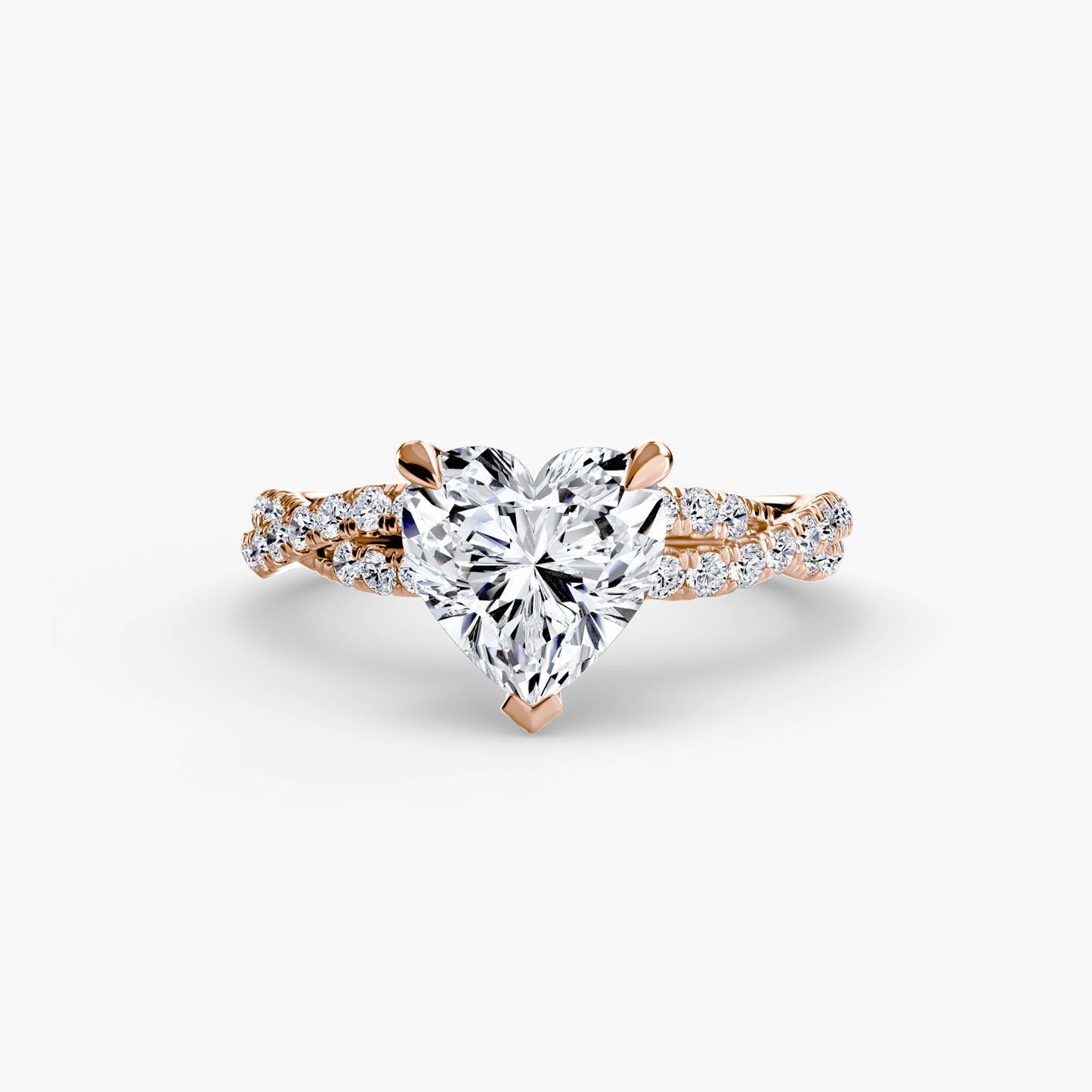 Pierścionek zaręczynowy The Twisted Pavé Solitaire - oprawa