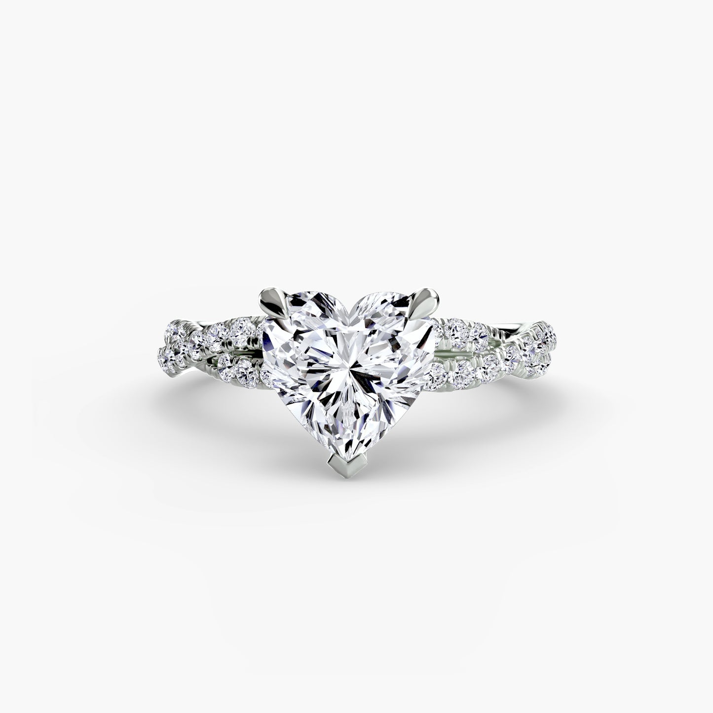 Pierścionek zaręczynowy The Twisted Pavé Solitaire - oprawa