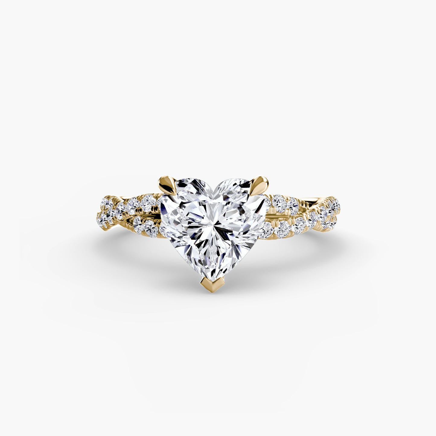 Pierścionek zaręczynowy The Twisted Pavé Solitaire - oprawa