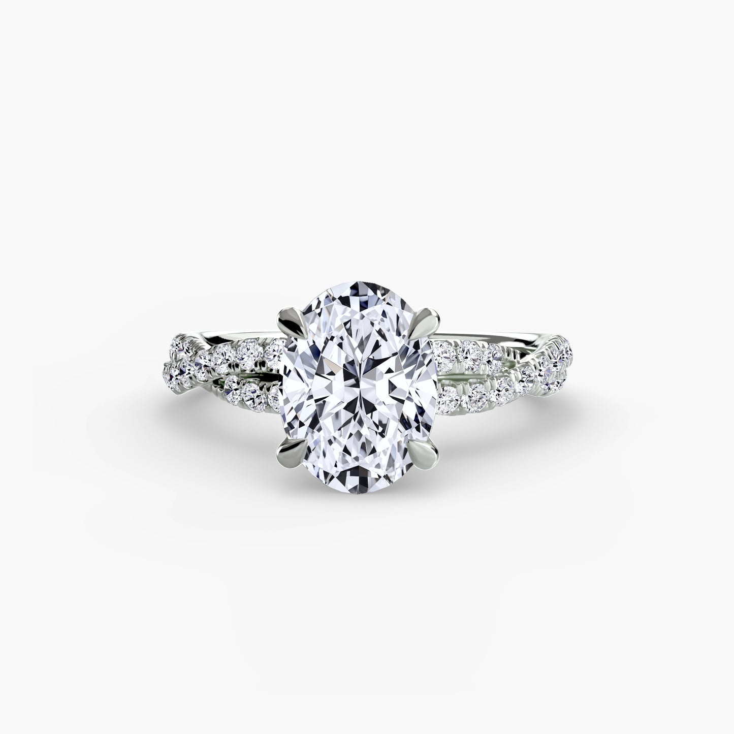 Pierścionek zaręczynowy The Twisted Pavé Solitaire - oprawa