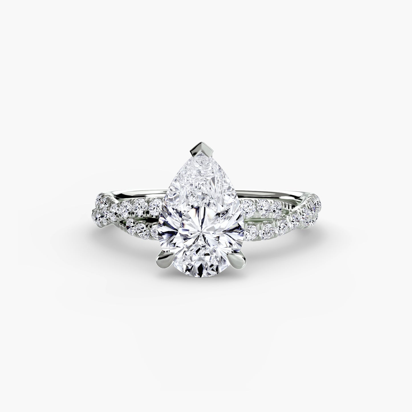 Pierścionek zaręczynowy The Twisted Pavé Solitaire - oprawa