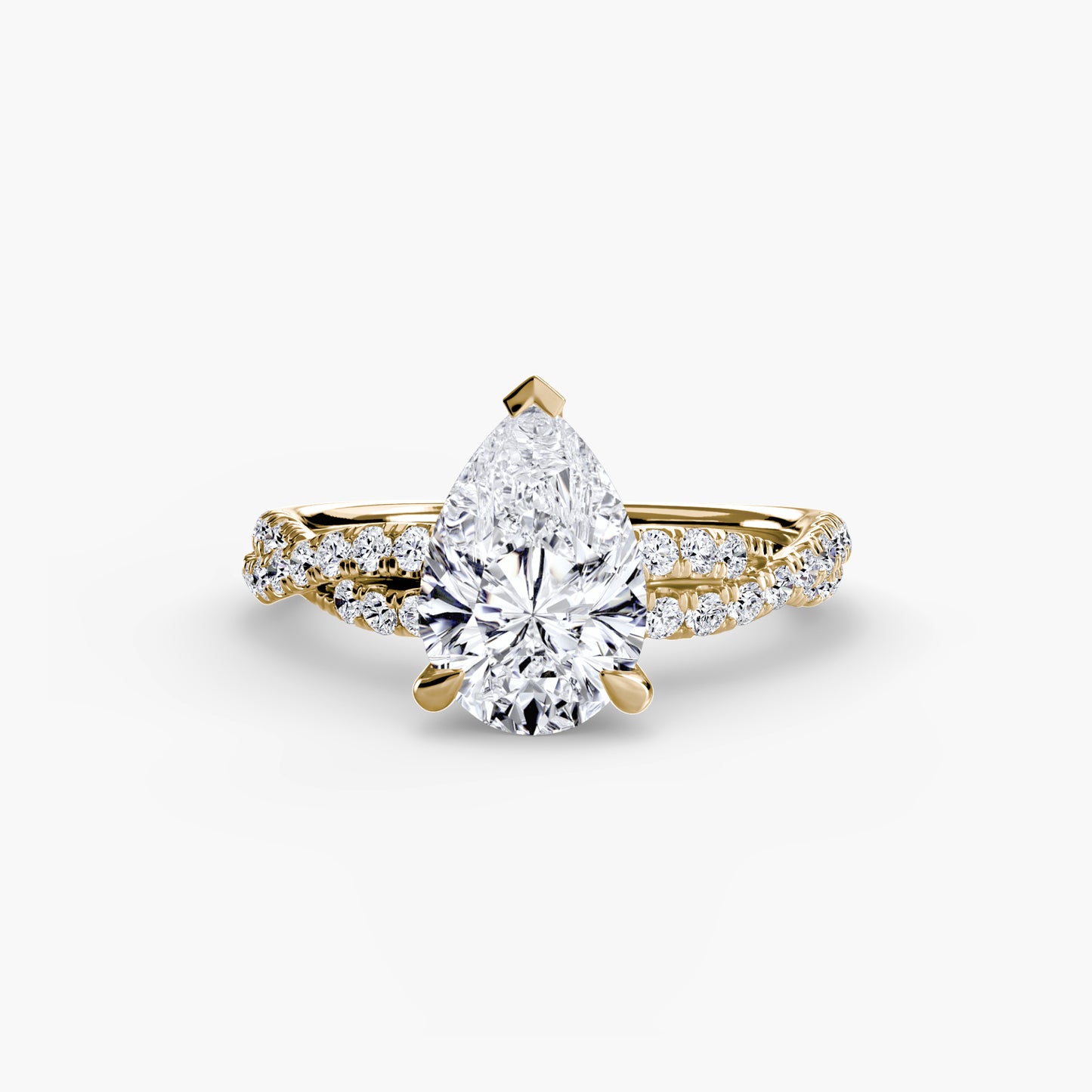 Pierścionek zaręczynowy The Twisted Pavé Solitaire - oprawa