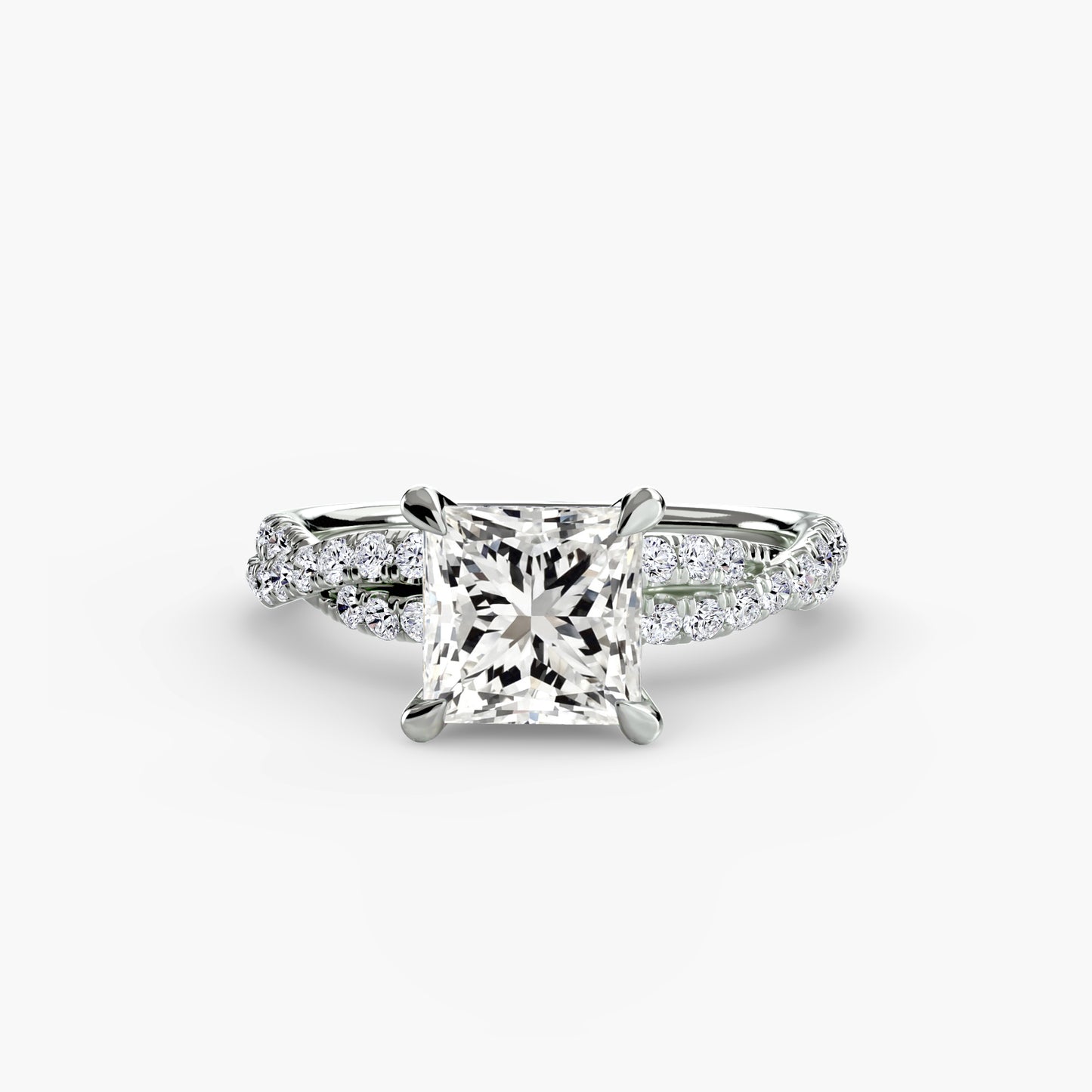 Pierścionek zaręczynowy The Twisted Pavé Solitaire - oprawa