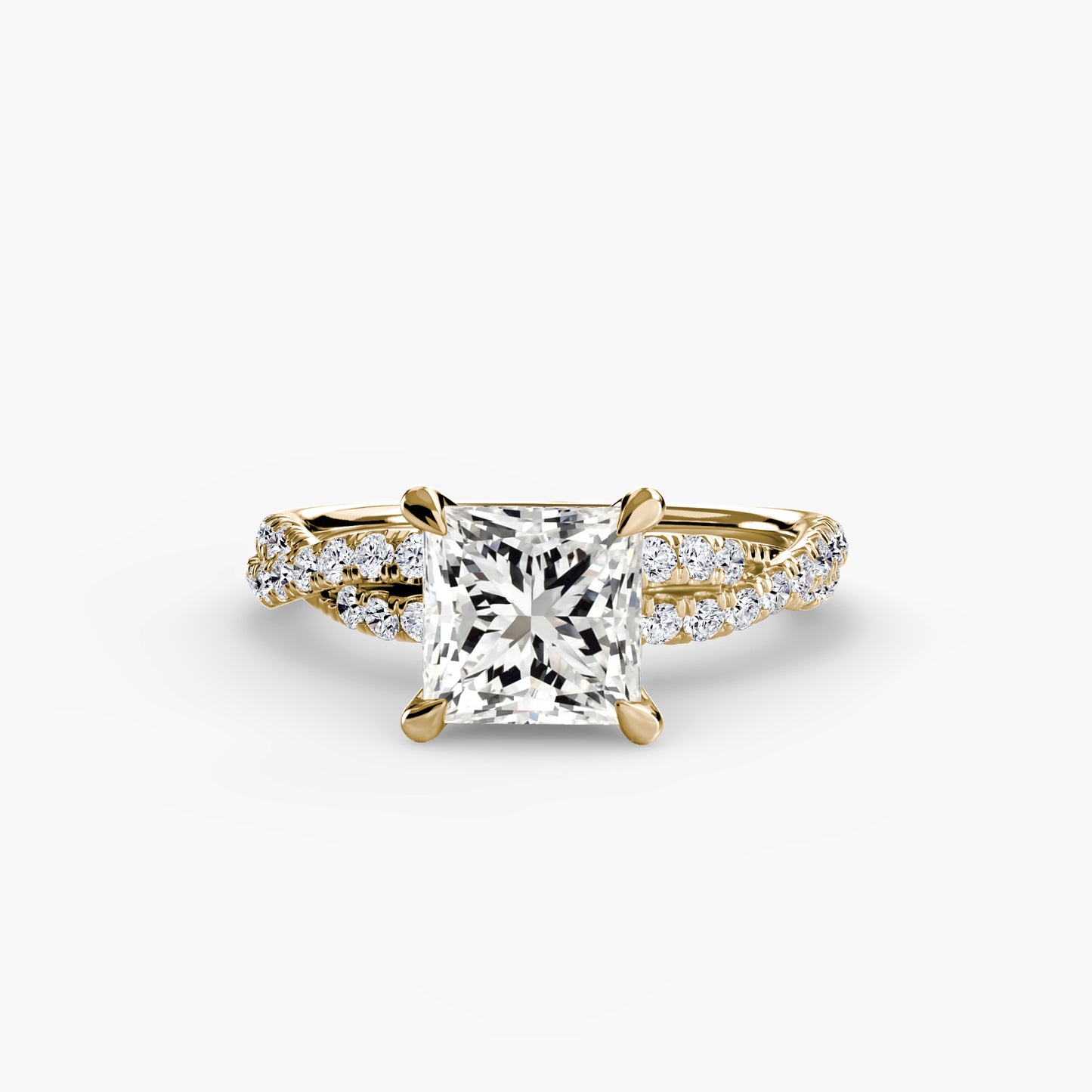 Pierścionek zaręczynowy The Twisted Pavé Solitaire - oprawa