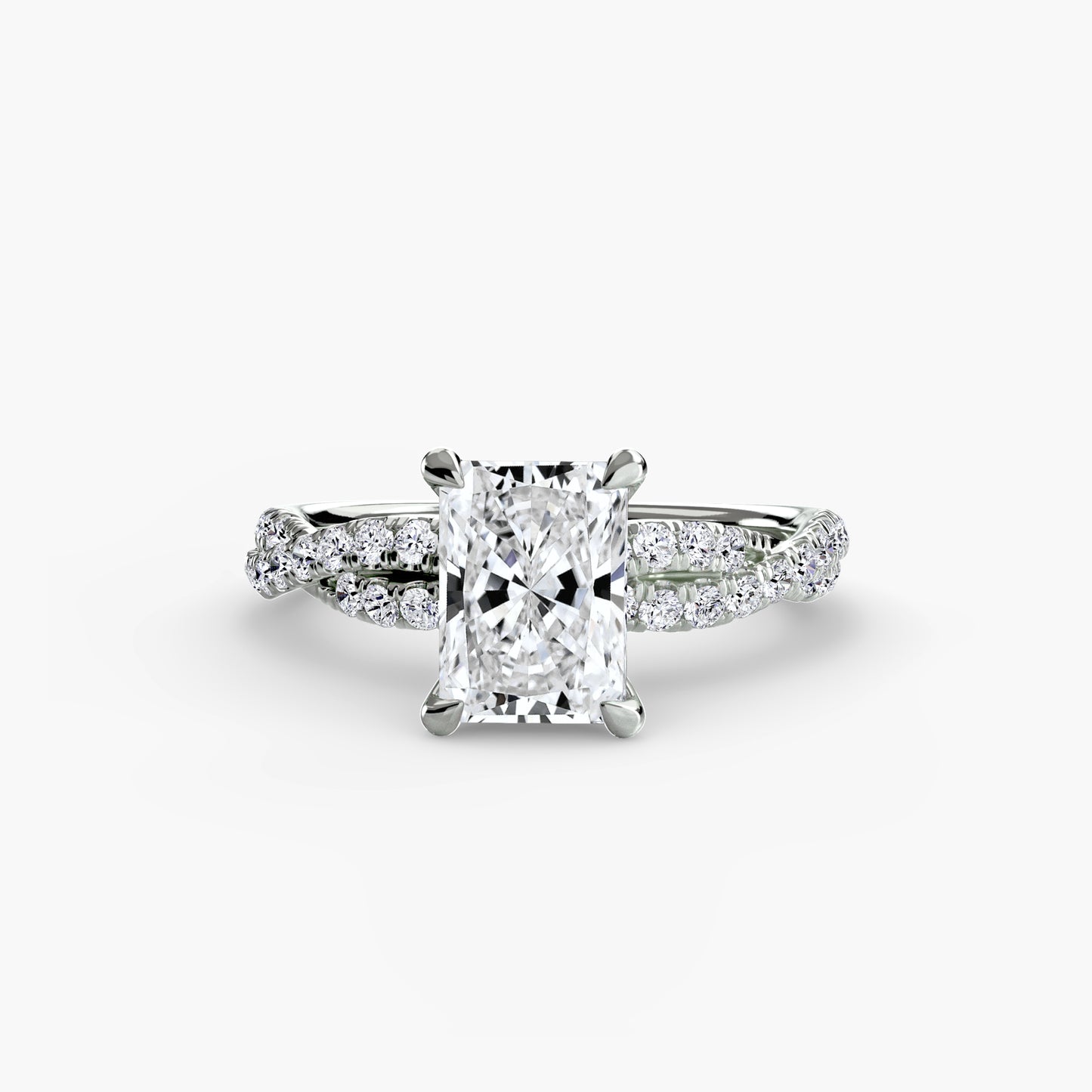 Pierścionek zaręczynowy The Twisted Pavé Solitaire - oprawa