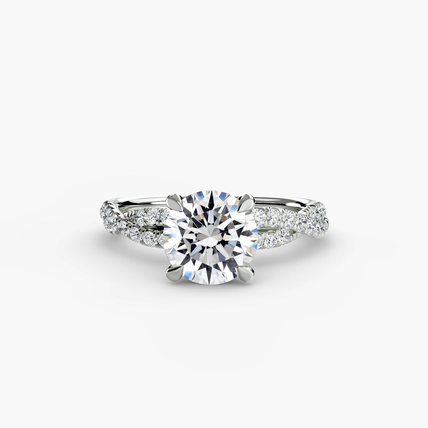 Pierścionek zaręczynowy The Twisted Pavé Solitaire - oprawa