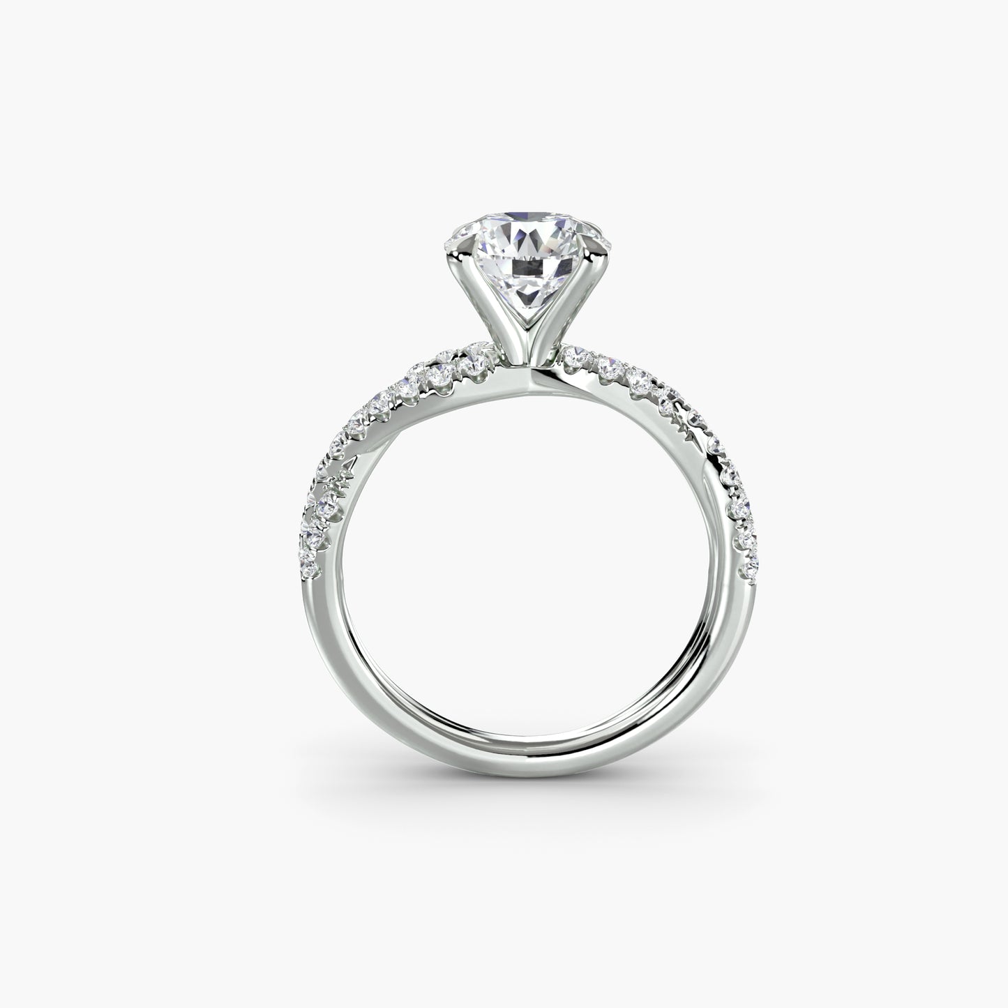 Pierścionek zaręczynowy The Twisted Pavé Solitaire - oprawa