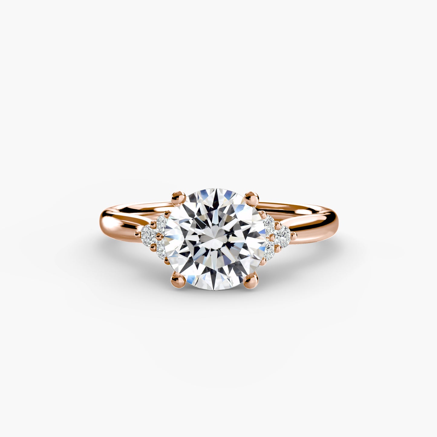 Pierścionek zaręczynowy Solitaire with Cluster Shoulders - oprawa