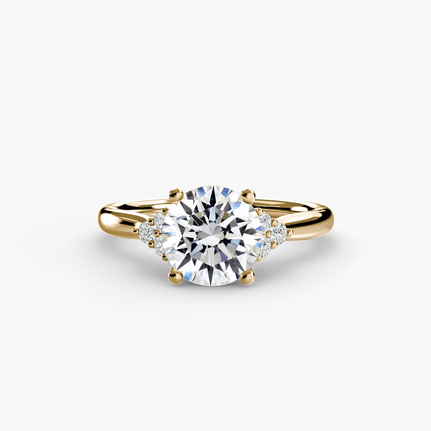 Pierścionek zaręczynowy Solitaire with Cluster Shoulders - oprawa