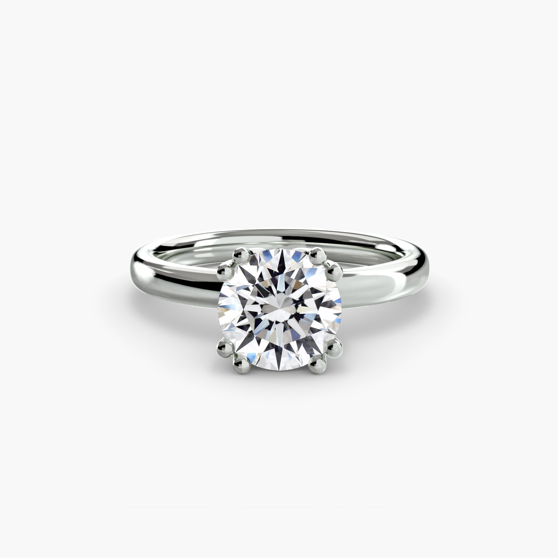 Pierścionek zaręczynowy Solitaire Ring 5 – minimalistyczna oprawa solitaire, obrączka 2,6 mm