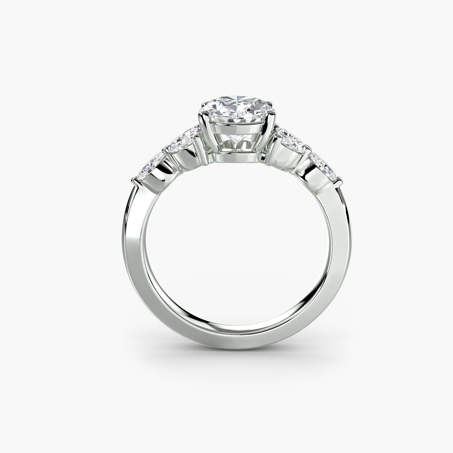 Pierścionek zaręczynowy The Shoulder Cluster Ring - oprawa