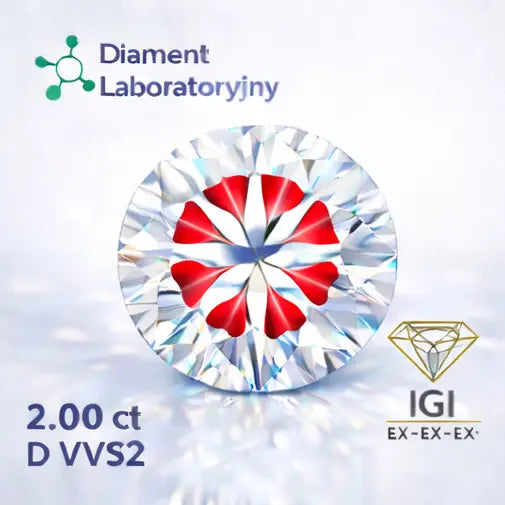 brylant laboratoryjny hearts and arrows 2 karaty