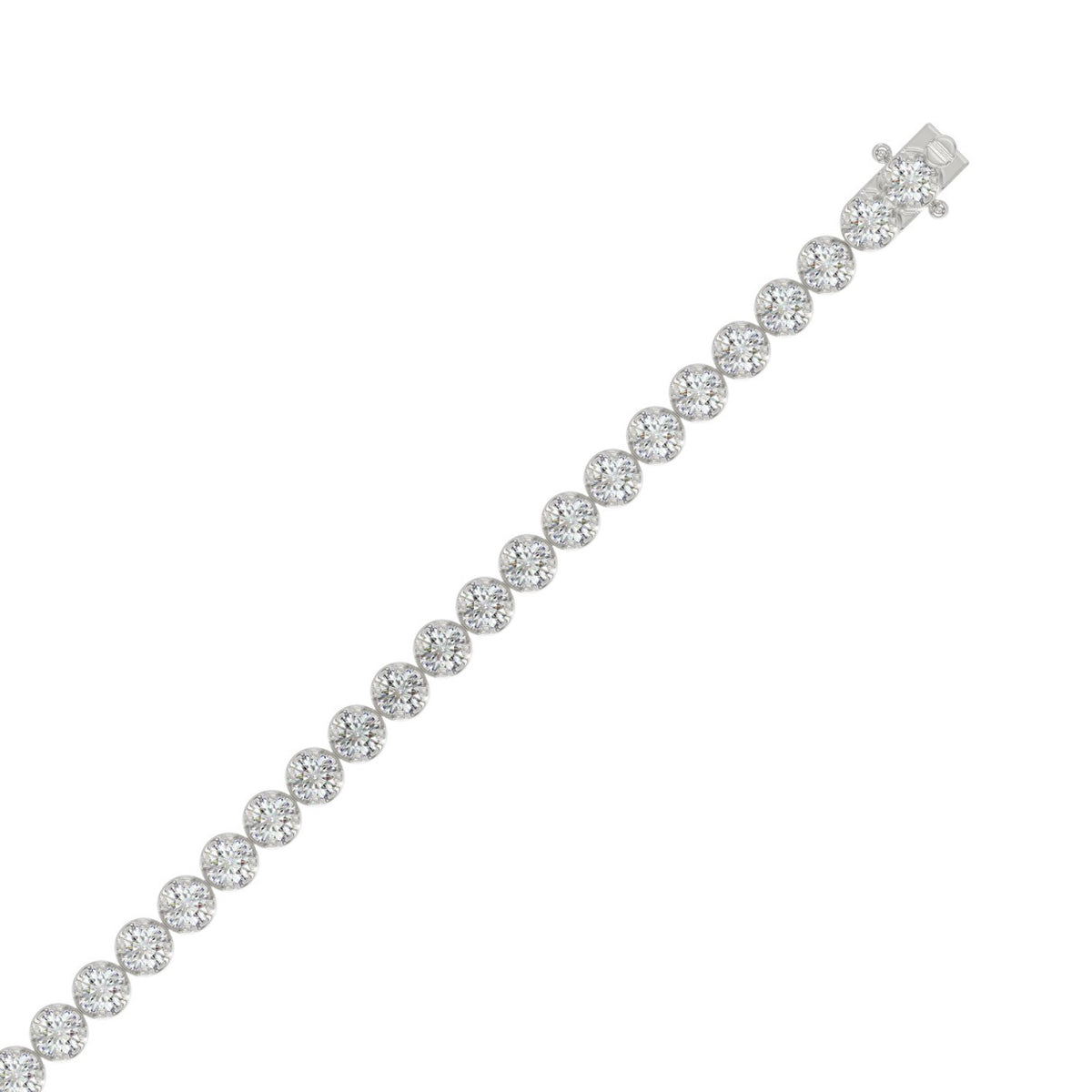 14K White Gold, flat view