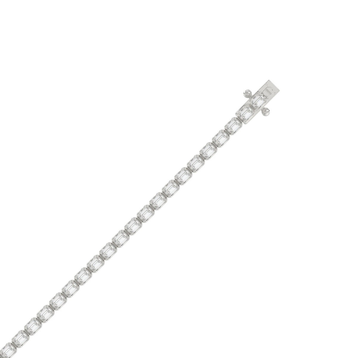 14K White Gold, flat view