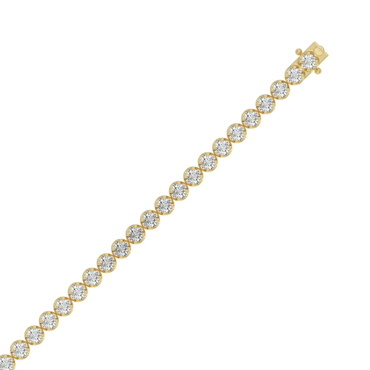 14K Yellow Gold, flat view