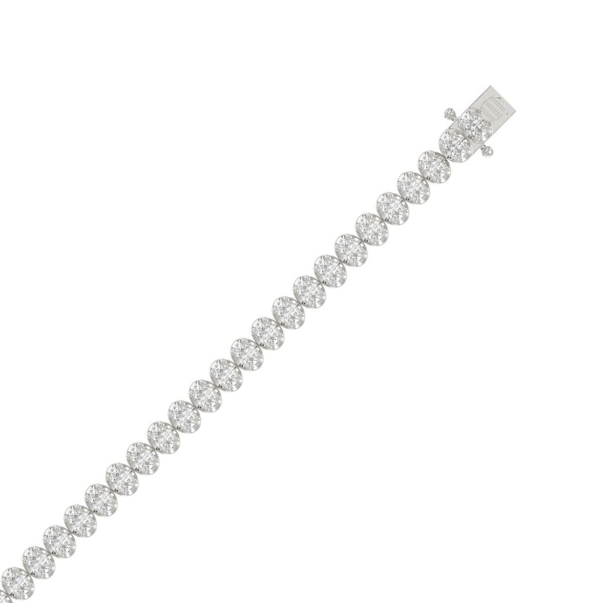 14K White Gold, flat view