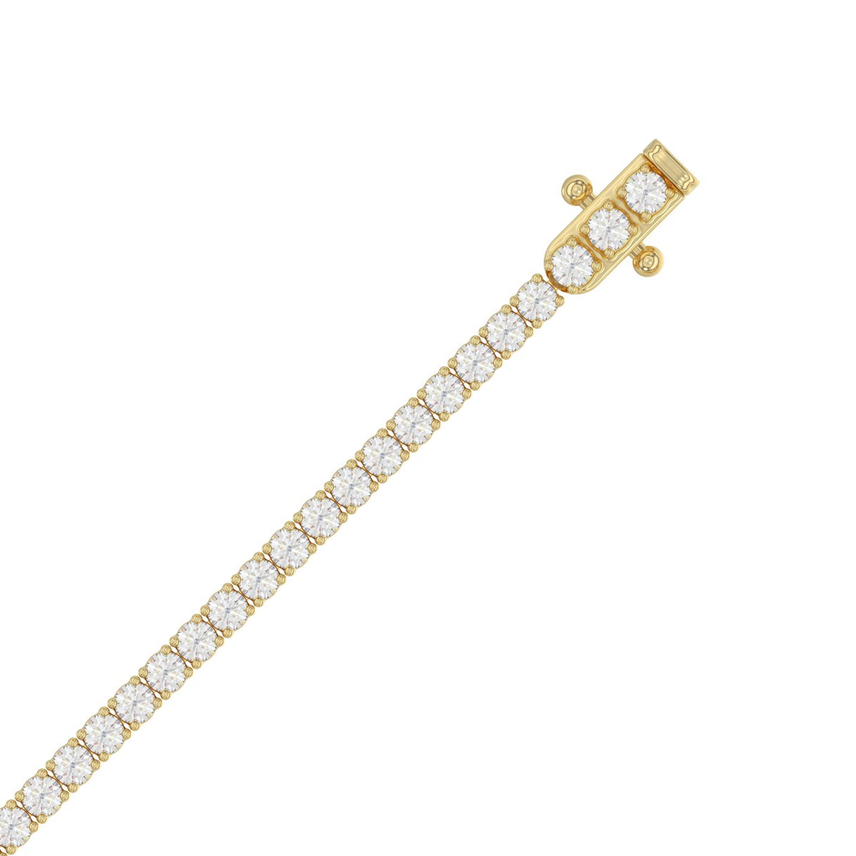 14K Yellow Gold, flat view