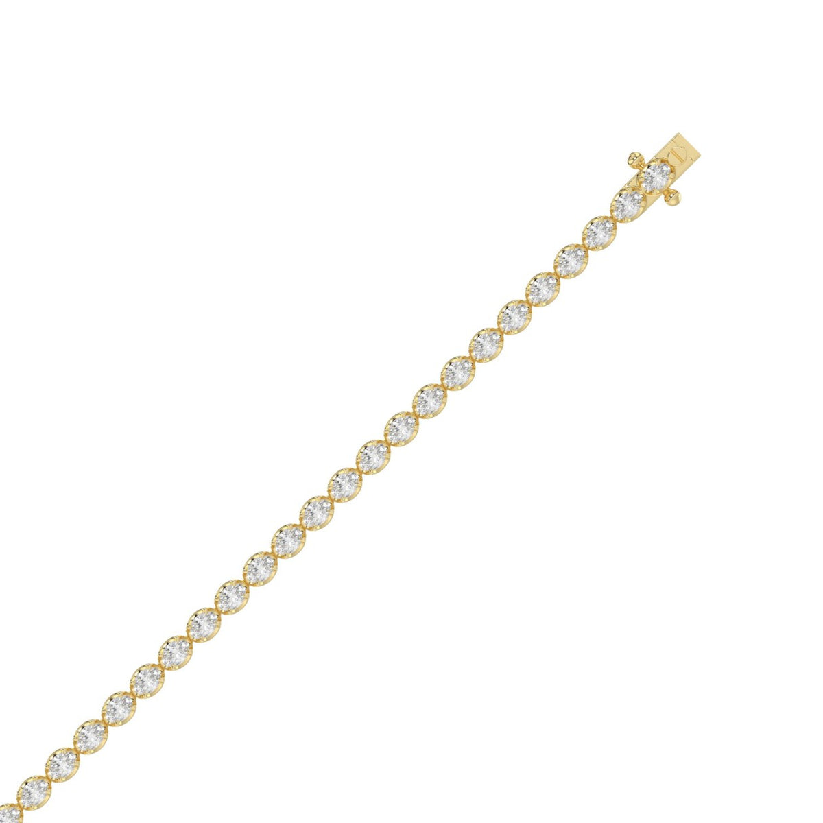 14K Yellow Gold, flat view