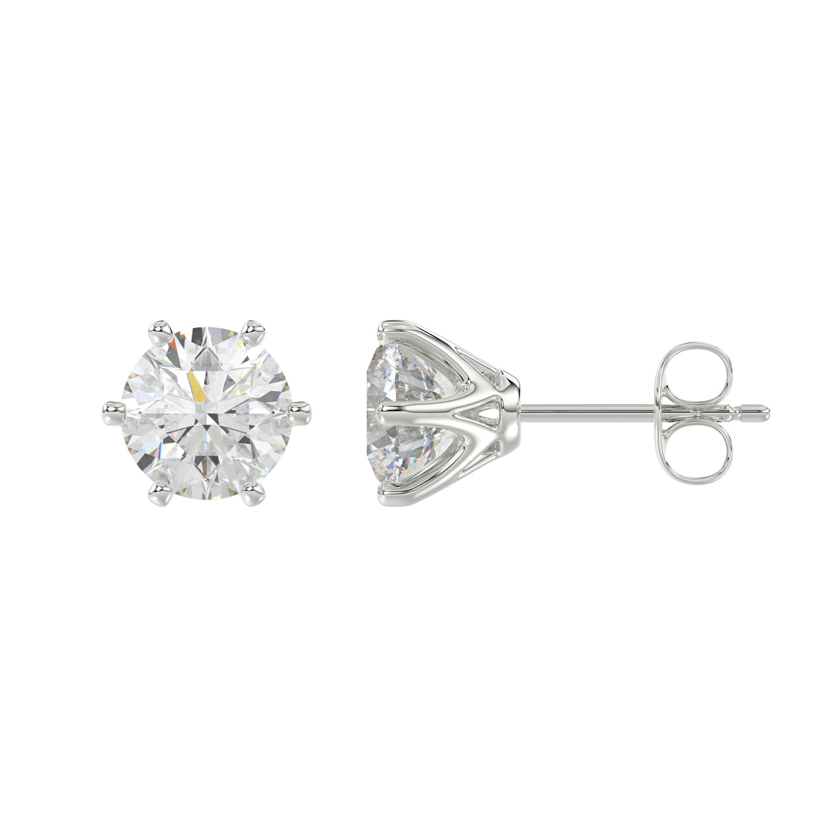 14K White Gold, flat view