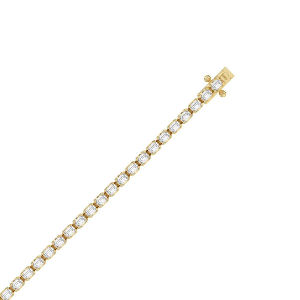 14K Yellow Gold, flat view