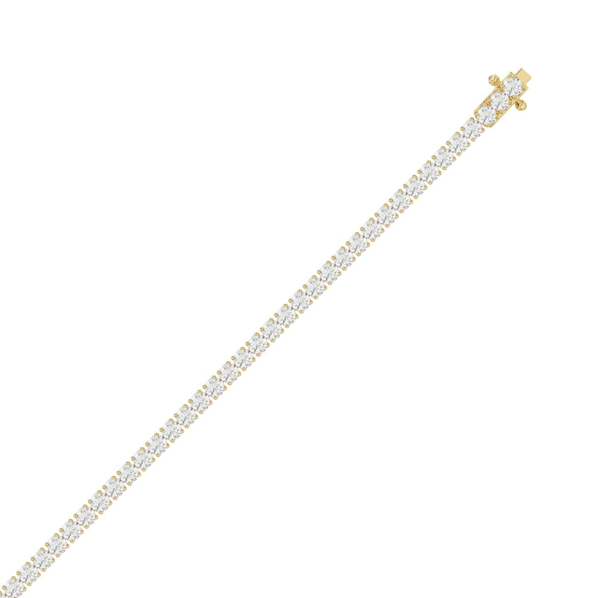 9K Yellow Gold, flat view