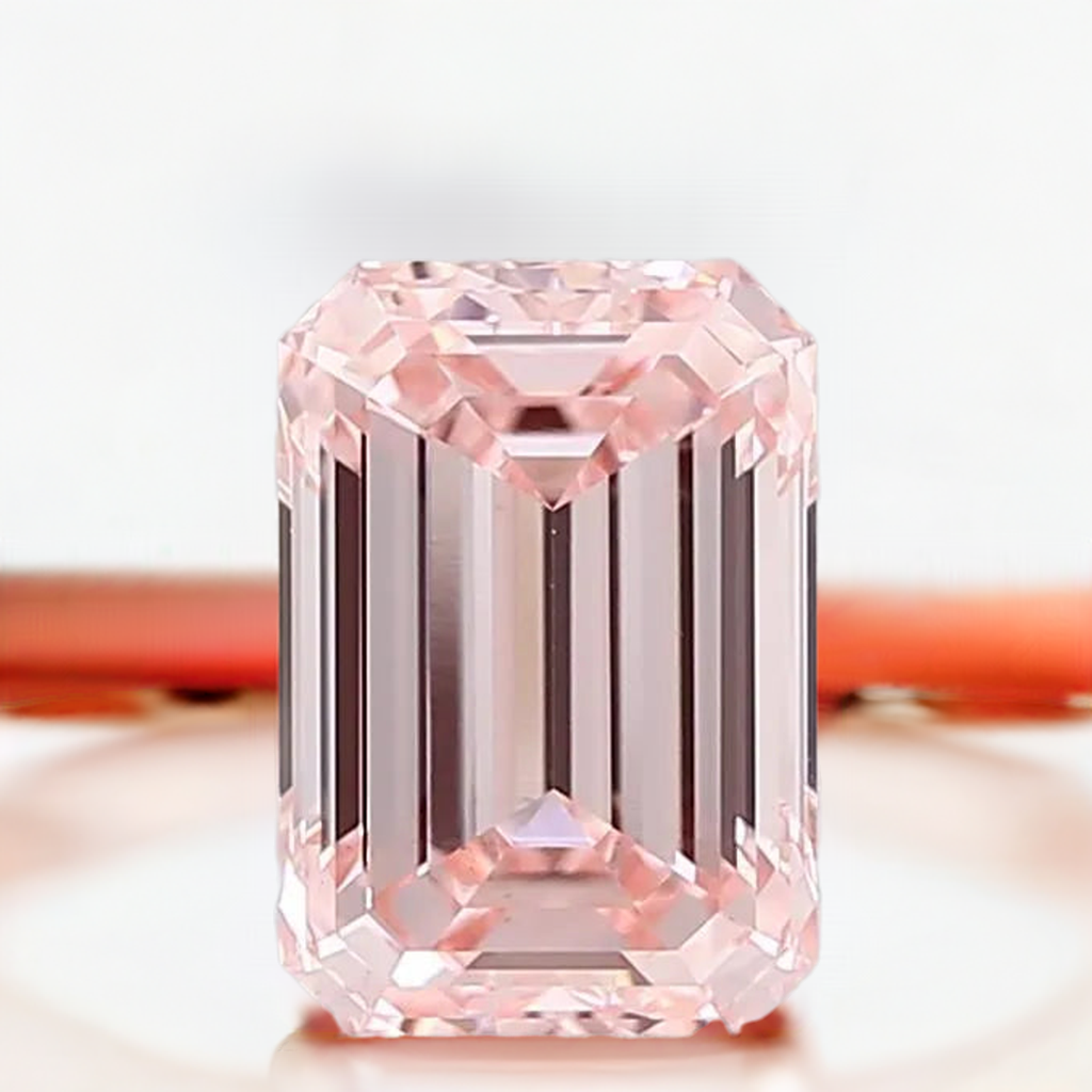 2.02ct Emerald Lab Grown Diamond (Colour Fancy Pink, Clarity VS2, Cut GD, IGI Certified)